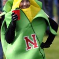 Boston Woman wearing Corn Costume to Nebraska vs Michigan Game