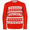 Nebraska Cornhuskers Wordmark Ugly Sweater
