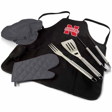 Nebraska BBQ Apron Tote Pro (Black)