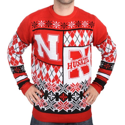 Nebraska Cornhuskers Klew Thematic Ugly Sweater - Red